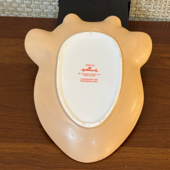 🎄VTG 2000s Hallmark Holiday Deer Friends Glazed Ceramic Reindeer Serving Plate - Picture 3 of 4